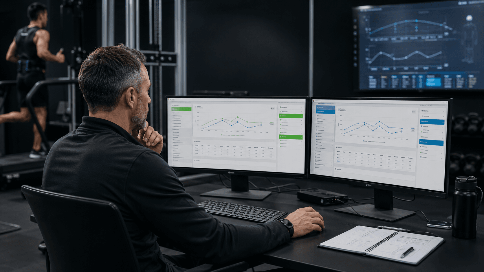FitConnect vs Hexfit: comparativa de software para entrenadores en 2026 Preparador físico comparando dos plataformas de seguimiento de rendimiento y tests físicos